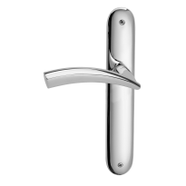 770L Nadir deurkruk op schild blind linkswijzend, chroom