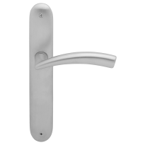 770R Nadir deurkruk op schild PC85 rechtswijzend, satinchrome