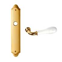 8010 Naxos deurkruk op langschild WC57/5, 24k Goud