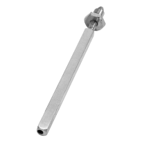 Wisselstift excentrisch vast/draaibaar M10x35 mm / 8x8x120 mm t.b.v. deurdikte 74 mm