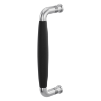 Deurgreep jaren 30 Ika RVS geborsteld met zwart 207x63mm