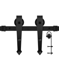 GPF0504.61 schuifdeursysteem Nuoli zwart 200 cm