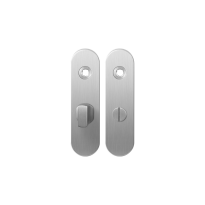 GPF1100.10 kortschild afgerond WC55/8 grote knop RVS geborsteld