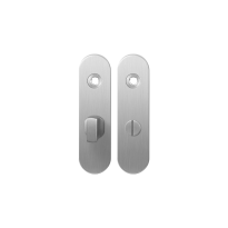 GPF1100.10 kortschild afgerond WC57/5 grote knop RVS geborsteld