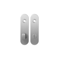 GPF1100.10 kortschild afgerond WC72/8 grote knop RVS geborsteld