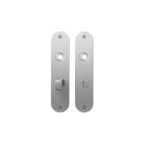 GPF1100.12 plaatschild afgerond WC57/5 normale knop RVS geborsteld