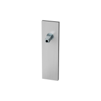 GPF1100.15 kortschild rechthoekig RVS geborsteld met vastgelaste knopvastzetter