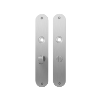 GPF1100.21 plaatschild afgerond WC57/5 normale knop RVS geborsteld