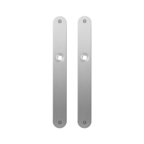 GPF1100.23 plaatschild afgerond blind RVS geborsteld