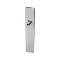 GPF1100.25.411 langschild rechthoekig BB72 RVS geborsteld met vastgelaste knopvastzetter