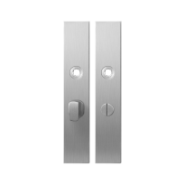 GPF1100.25 langschild rechthoekig WC55/8 grote knop RVS geborsteld