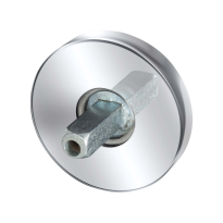 GPF1100.40.400 rozet 50x8mm RVS gepolijst met vastgelaste knopvastzetter