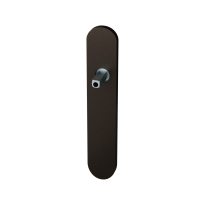GPF1120.A1.432 langschild afgerond PC55 Dark blend met vastgelaste knopvastzetter