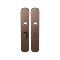 GPF1120.A2 langschild afgerond WC57/5 grote knop Bronze blend