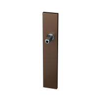 GPF1125.A2 langschild rechthoekig Bronze blend met vastgelaste knopvastzetter