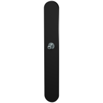 GPF1170.61.401 langschild XL afgerond BB56 zwart met vastgelaste knopvastzetter