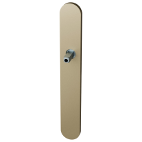 GPF1170.A4 langschild XL afgerond Champagne blend met vastgelaste knopvastzetter