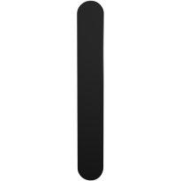 GPF1270.61L/R langschild XL afgerond blind zonder krukgat links-/ rechtsdraaiend zwart