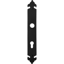 GPF6100.25L/R langschild PC72 links-/ rechtsdraaiend smeedijzer zwart