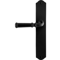 GPF6220.60L/R smeedijzer zwarte deurkruk Meri op schild 238x41x4mm, links-/rechtswijzend