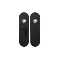 GPF8100.10 kortschild afgerond WC55/8 grote knop zwart