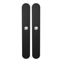 GPF8100.70 langschild XL afgerond blind zwart