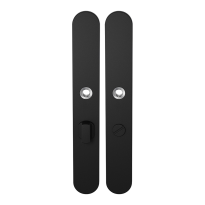 GPF8100.70 langschild XL afgerond WC57/5 grote knop zwart