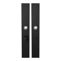GPF8100.75 langschild XL rechthoekig WC57/5 grote knop zwart