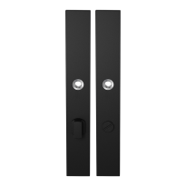GPF8100.75 langschild XL rechthoekig WC72/8 grote knop zwart