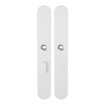 GPF8100.80 langschild XL afgerond WC55/8 grote knop wit