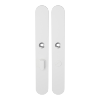 GPF8100.80 langschild XL afgerond WC57/5 grote knop wit