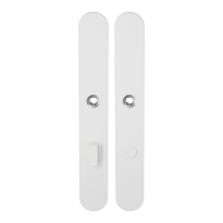 GPF8100.80 langschild XL afgerond WC72/8 grote knop wit