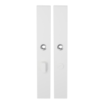 GPF8100.85 langschild XL rechthoekig WC57/5 grote knop wit