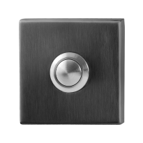 GPF9827.02P1 voordeurbel vierkant 50x50x8 mm PVD antraciet