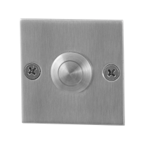 GPF9827.08 deurbel RVS vierkant 50x50x2 mm RVS geborsteld