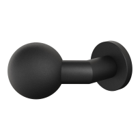 GPF9853.61-00L Zwart verkropte kogelknop S5 55mm incl. wisselstift op ronde rozet links
