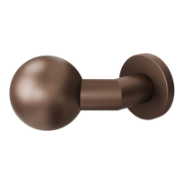 GPF9853.A2-00R Bronze blend verkropte kogelknop S5 55mm incl. wisselstift op ronde rozet rechts
