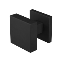 GPF9856.61-02 Zwart vierkante knop S5 53x53x16mm incl. wisselstift op vierkante rozet