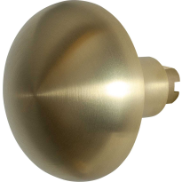 GPF9857.P4 Paddenstoel knop S5 65mm veiligheidsschilden vast inclusief wisselstift PVD mat messing