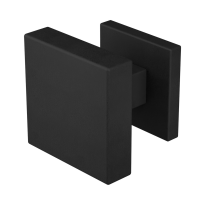 GPF9858.61-02 Zwart vierkante knop S5 60x60x16mm incl. wisselstift op vierkant rozet