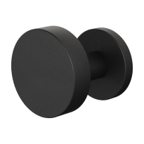 GPF9860.61-00 Zwart excentrische knop 60x16mm op ronde rozet