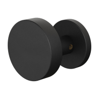 GPF9865.61-00 Zwart mat excentrische knop 60x16mm met rond rozet