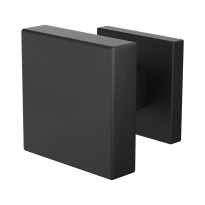 GPF9950.61-02 Zwart vierkante knop 60x60x16mm met vierkant rozet