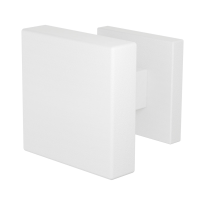 GPF9950.62-02L Wit vierkante knop S1 60x60x16mm draaibaar met vierkant rozet links