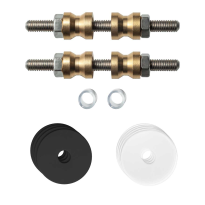 GPF996961DB27 glasdeur bevestigingsset t.b.v grepen met dubbelzijdige bevestiging zwarte rozet 27x2mm