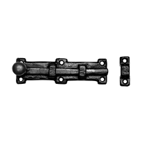 KP1155 deurschuif met knop smeedijzer 152x45mm