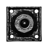 KP1759 deurbel landelijk vierkant 62 mm smeedijzer zwart