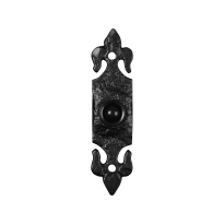 KP1761 landelijk deurbel lelie 120x30 mm smeedijzer zwart