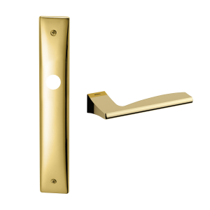 1030 Link deurkruk op schild PC55, messing gepolijst
