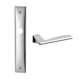 1030R Link deurkruk op schild BB72 rechtswijzend, chroom